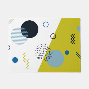 Paillasson Cool, tendance, moderne, vert Memphis