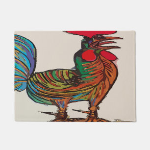 Paillasson Coq Abstrait
