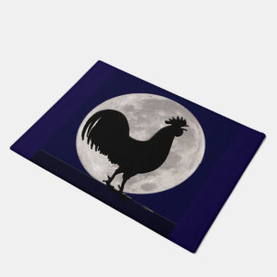 Paillasson Coq au clair de lune