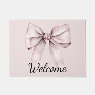 Paillasson Coquette esthétique arc rose Personnalisé