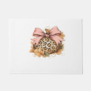 Paillasson Coquette Leopard Citrouille avec cou rose - Glam F