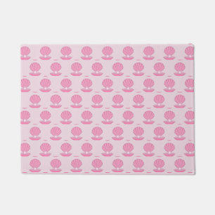 Paillasson Coquille d'huître rose pour bébé et modèle de perl
