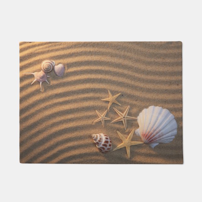 Paillasson Coquilles et étoiles de mer de mer (Devant)