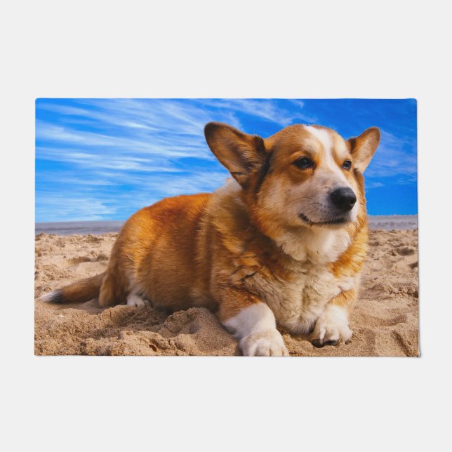 Paillasson Corgi gallois. (Devant)