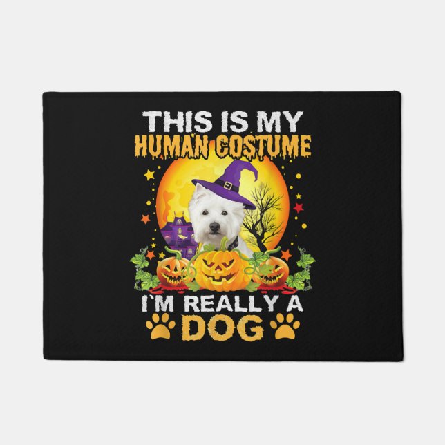 Paillasson Costume de chien d'Halloween (Devant)