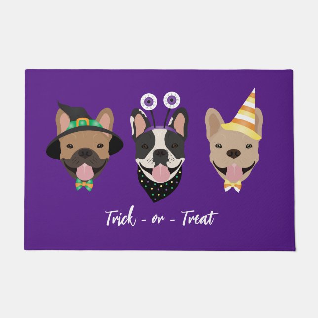 Paillasson Costumes d'Halloween pour chien de taureau françai (Devant)