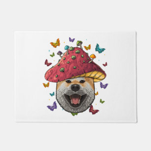 Paillasson Cottagecore Shiba Inu Mushroom esthétique mignet