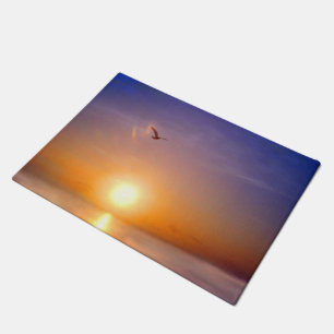Paillasson Coucher de soleil océanique avec mouette