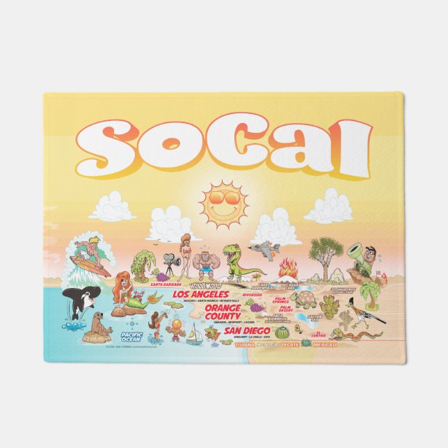 Paillasson Coucher de soleil SoCal (Devant)