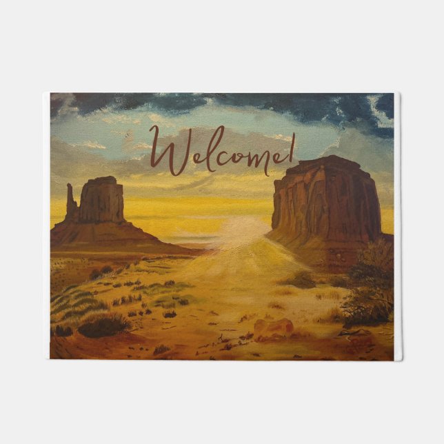 Paillasson Coucher de soleil sur Monument Valley, par Gary Po (Devant)