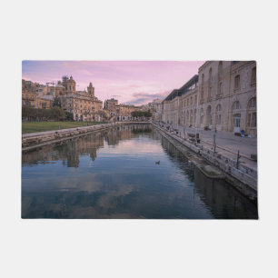 Paillasson Coucher de soleil sur un petit canal à Cospicua, M