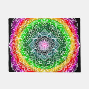 Paillasson Couleur éclater Rainbow Prism Mandala