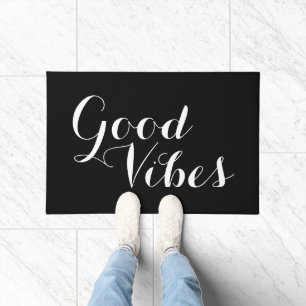 Paillasson Couleur et texte personnalisables Good Vibes