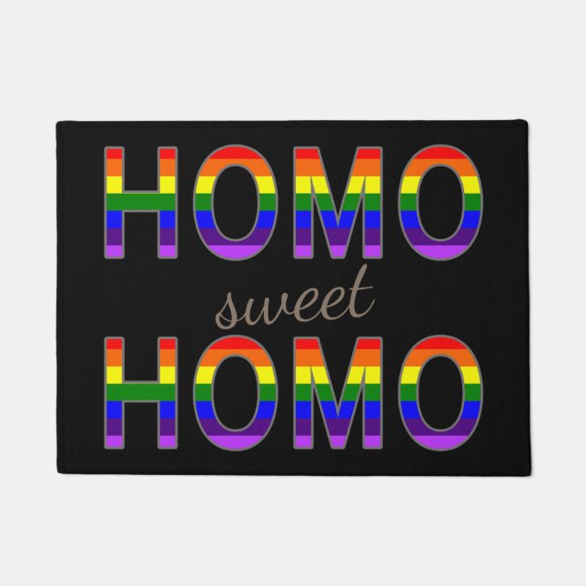 Paillasson Couleurs homos douces homos gaies drôles (Devant)