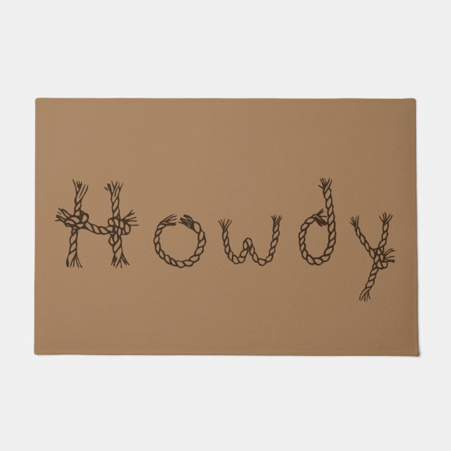 Paillasson Country Western Rope Farmhouse Howdy (Devant)