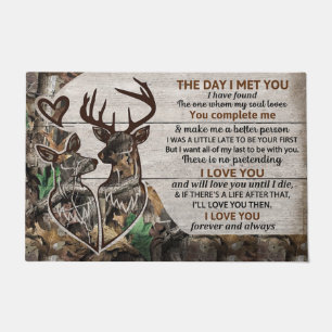 Paillasson Couple Deer Love Doormat, Funny Deer Home Decor