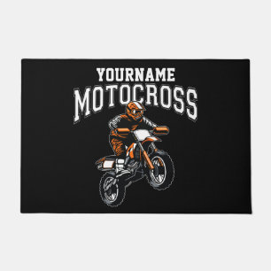 Paillasson Course Motocross Dirt Bike Rider personnalisée