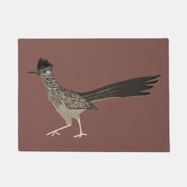 Paillasson Couteau Roadrunner Art sur la rouille (Devant)