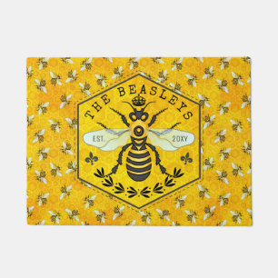 Paillasson Coutume de la couronne de bourdon d'abeille de