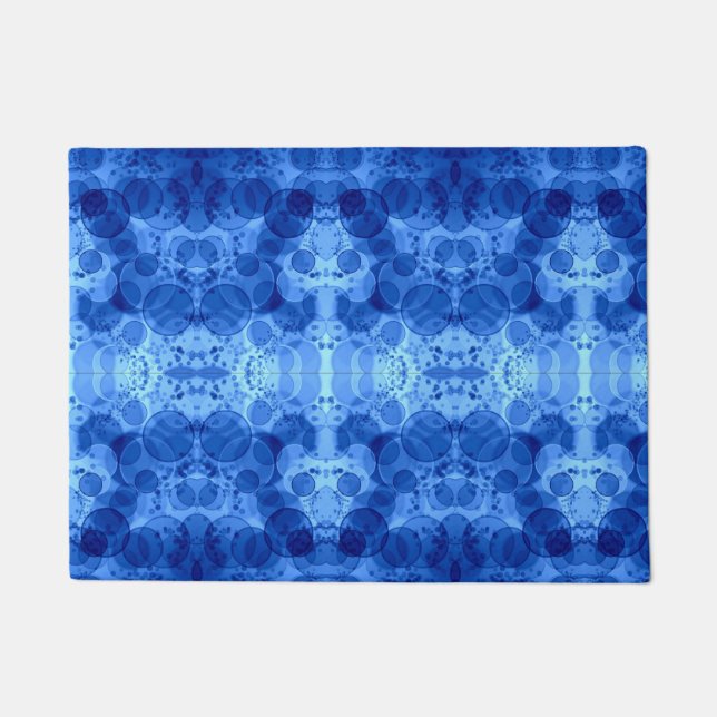 Paillasson Couverture à motif bulle bleue (Devant)
