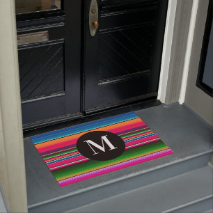 Paillasson Couverture mexicaine Fiesta Stripes Monogram Serap