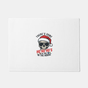 Paillasson Crâne de Noël Ho Ho Ho Humour Design