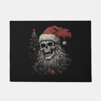Paillasson Crâne de squelette Noël joyeux drôle Santa apparié