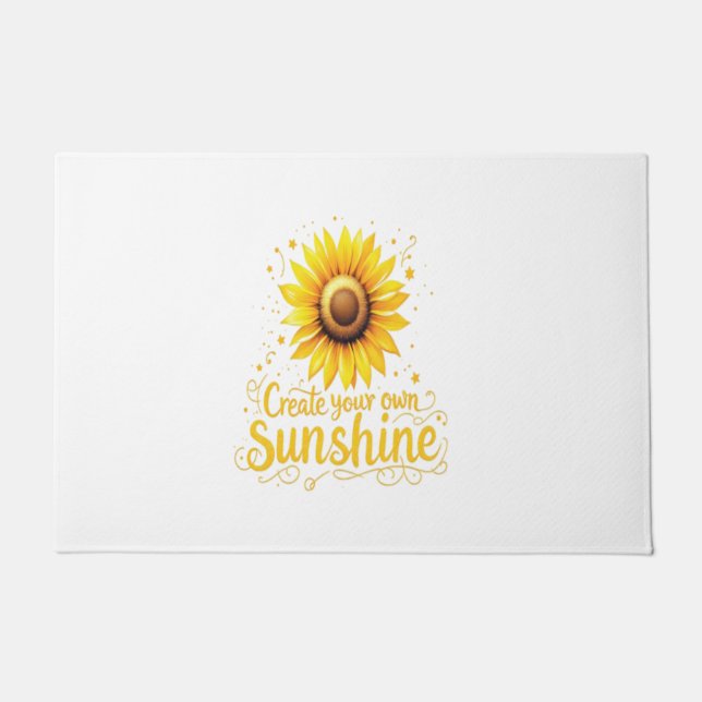 Paillasson Créer votre propre soleil - Tournesol motivant (Devant)