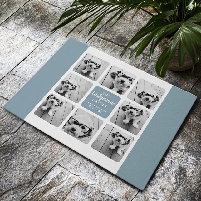 Paillasson Créez votre propre collection de photos 8 Nom de f (Custom Welcome Mat)