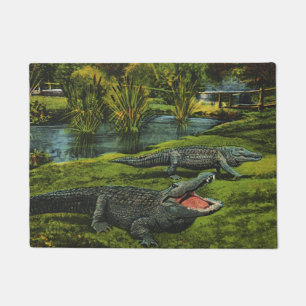 Paillasson Crocodiles, Animaux Reptiles de la Vie Marine Vint