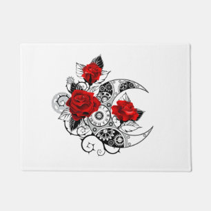 Paillasson Croissant mécanique avec roses rouges