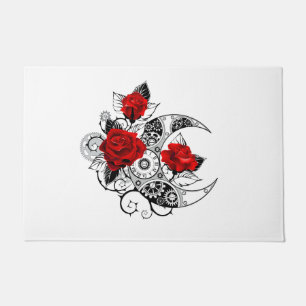 Paillasson Croissant mécanique avec roses rouges