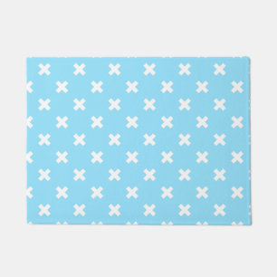 Paillasson Croix blanche sur le bleu bébé