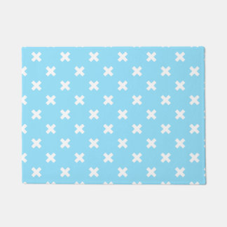 Paillasson Croix blanche sur le bleu bébé