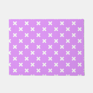 Paillasson Croix blanches sur lilas