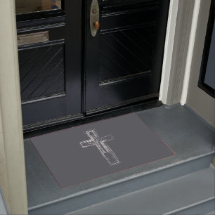 Paillasson Croix chrétienne