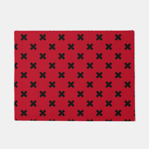 Paillasson Croix noire sur le rouge