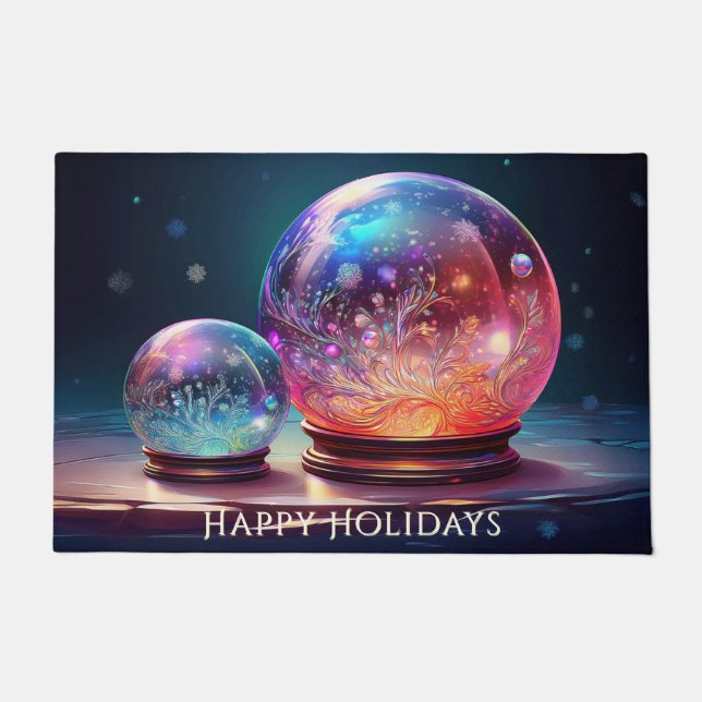 Paillasson Crystal Snowballs Holiday Doormat (Devant)