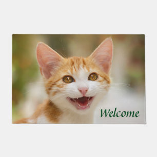 Paillasson Cube Kitten Souriant Visage Funny Chat Meow Photo
