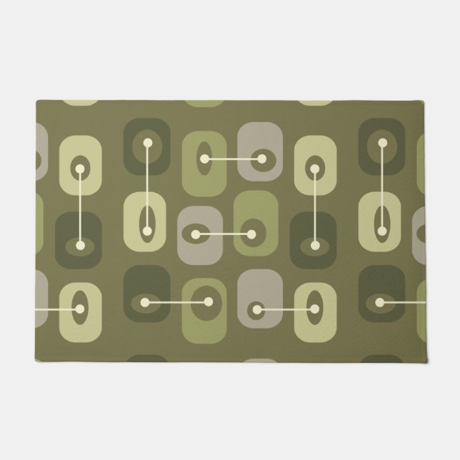 Paillasson Cubes de Squishy Abstraits Vert olive (Devant)
