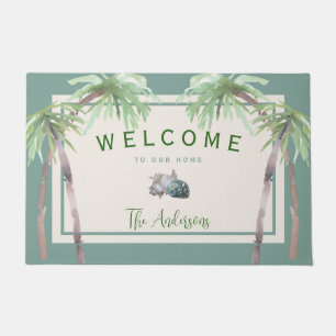 Paillasson Custom Beach House Palm Tree Tropical