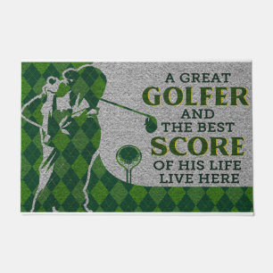 Paillasson Cute A Great Golfer And His Best Score Rug