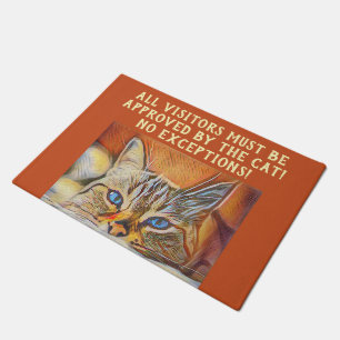 Paillasson Cute Animal Art Funny Chat Approuvé Visiteurs