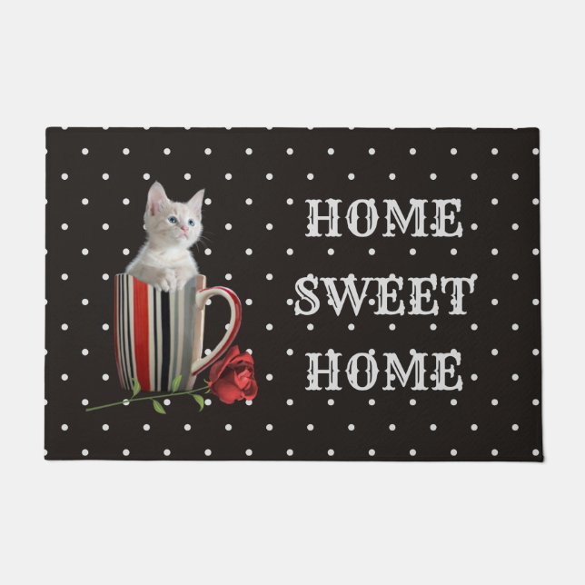 Paillasson Cute Chat Kitten Animaux de compagnie Amateurs Cad (Devant)