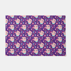 Paillasson Cute Cupid Cochon Whit Hearts Motif