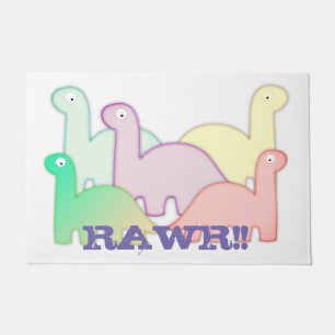 Paillasson Cute Dinosaures Pastel Coloré