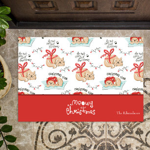 Paillasson Cute Meowy Christmas Kitty Chat Motif