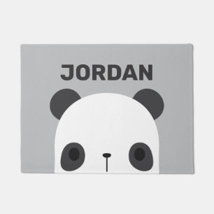 Paillasson Cute petit ours Panda avec nom personnalisé