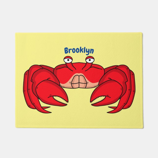 Paillasson Cute red crab cartoon (Devant)