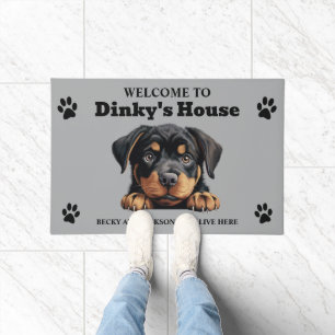 Paillasson Cute Rottweiler Photo Chien